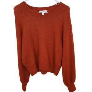 &Other Stories Womens M Burnt Orange Long Sleeves Crew Neck Cropped Sweater